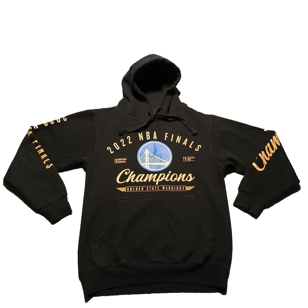 Fanatics Black Golden State Warriors 2022 NBA Finals Scrip Pullover‎ Hoodie S